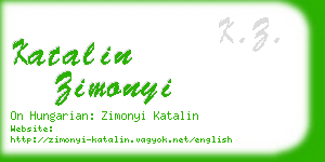 katalin zimonyi business card